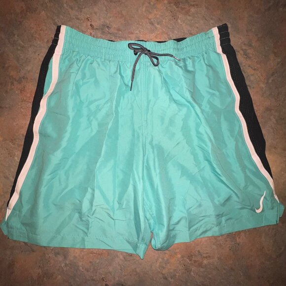 Nike Men's‎ Swim Shorts, XL, Turquoise & Black - Picture 1 of 9